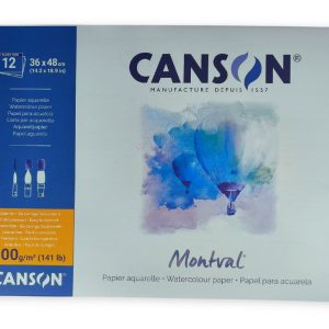 Bloc Montval Acuarela GF 300g/mp lipit pe latura scurta Canson