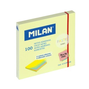 BLOC NOTES ADEZIV 76X76 4 CULORI ASORTATE PASTEL MILAN 4151PT100
