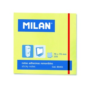 BLOC NOTES ADEZIV 76X76 GALBEN PAL MILAN 85401