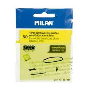 BLOC NOTES ADEZIV PLASTIC 76X76 GALBEN MILAN 411261050