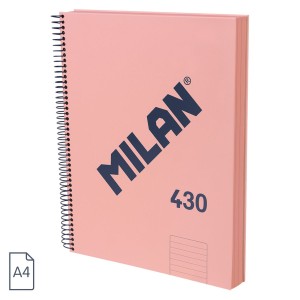 Caiet A4 120 file română spiră Roz MILAN