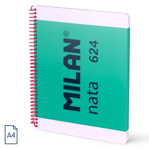 CAIET A4 80 FILE DR SPIRA MILAN VERDE NATA 57042E80GR
