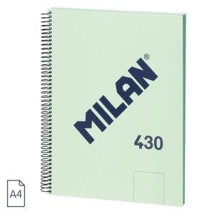 CAIET A4 80 FILE VELIN SPIRA MILAN VERDE 430 57141E80GR