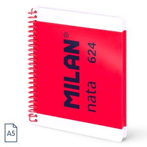 CAIET A5 80 FILE AR SPIRA MILAN ROZ NATA 57053E80P