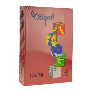CARTON COLOR 160G/MP A4 210 ROSU RUBIN FAVINI