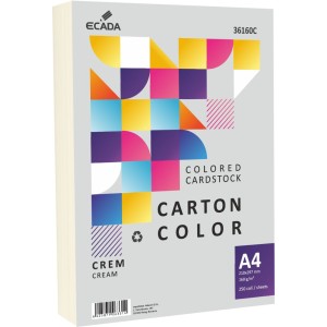 CARTON COLOR 160G/MP A4 250 COLI ECADA CREM 36160C