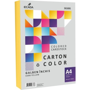 CARTON COLOR 160G/MP A4 250 COLI ECADA GALBEN INCHIS 36160G