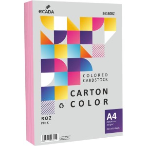 CARTON COLOR 160G/MP A4 250 COLI ECADA ROZ 36160RZ