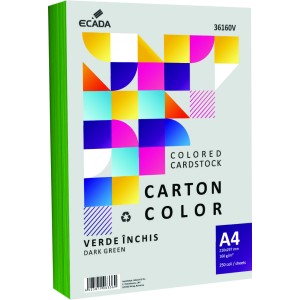 CARTON COLOR 160G/MP A4 250 COLI ECADA VERDE INCHIS 36160V