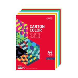 CARTON COLOR CN166 A4 50 COLI 10 CUL. DACO 160G/MP