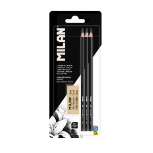 CREION CARBUNE SET 3 + RADIERA MASTER GUM MILAN BYM10531