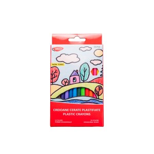 CREION COLOR 12 CULORI PLASTIFIAT+ASCUTITOARE DACO CC712