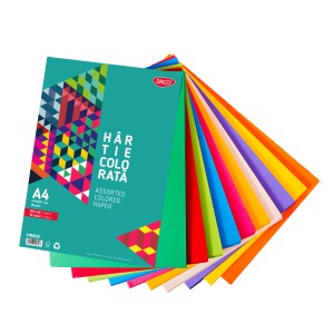 HARTIE COLORATA HR802 A4 500COLI 10 CUL DACO 80G/MP