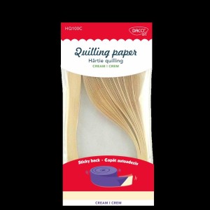 HARTIE QUILLING AA CREM 42.5X0.5CM 100/SET DACO HQ100C