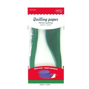 HARTIE QUILLING AA VERDE 42.5X0.5CM 100/SET DACO HQ100V