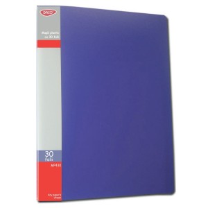 Mapă A4 din plastic cu 30 de folii DACO MP430, diverse culori