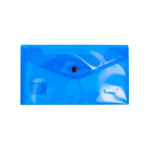 Mapă DL din plastic tip plic cu capsă DACO MP121, 200 microni, diverse culori