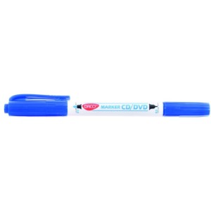 Marker permanent CD/DVD DACO MK301 cu două capete, 0,5 mm și 1 mm, diverse culori