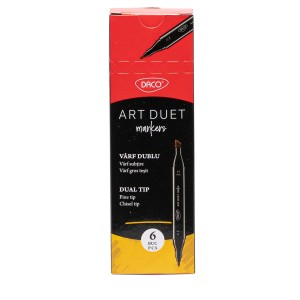 Marker grafic DACO MK600 cu două vârfuri, cerneală pe bază de alcool, diverse culori