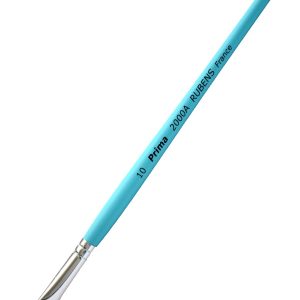 Pensula cu varf oblic par sintetic cu fibre albe Rubens 2000A