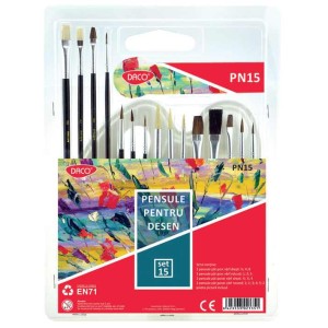 PENSULA SET 15 DACO PN 15 - PALETA ACUARELA INCLUSA