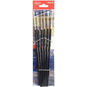 PENSULE SET 6 PAR SINTETIC VARF LUNG DACO PN276