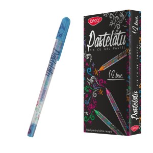 Pix cu gel DACO Pastelatu PX600, pentru hârtie neagră, diverse culori