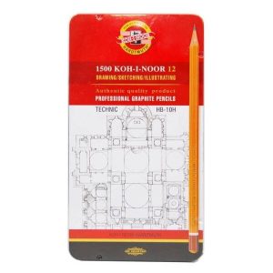 Set 12 creioane grafit Technic HB-10H Koh-I-Noor 1502/I