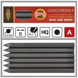 Set 6 mine grafit Gioconda 5.6mm Koh-I-Noor K4865/2B