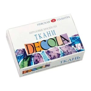 Set 6 x 20 ml culori acrilice pentru textile Decola