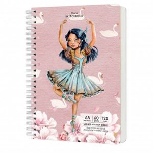 Sketchbook cu spira Clara 60 file 120 g/mp Having a lovely time Drasca