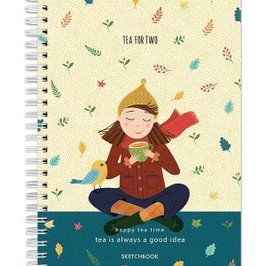 Sketchbook cu spira Happy tea time 60 file 120g/mp Tea for two