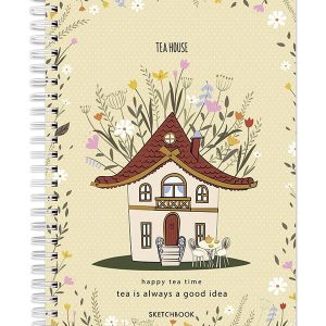 Sketchbook cu spira Happy tea time 60 file 120g/mp Tea House