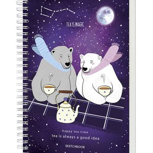 Sketchbook cu spira Happy tea time 60 file 120g/mp Tea is magic