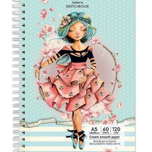 Sketchbook cu spira Having a lovely time, 60 file 120g/mp Isidora