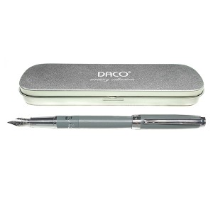 Stilou metalic DACO ST112 cu motive românești, peniță F și casetă, diverse modele