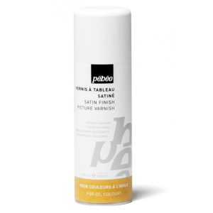 Vernis spray satinat pe baza de solvent Pebeo (Gramaj: 200 ml)