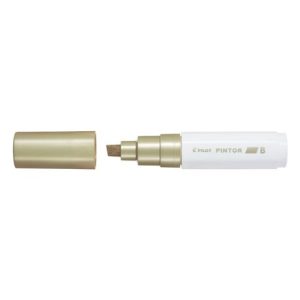 Marker cu vopsea Pilot Pintor Metalic B culori metalizate 8 mm varf tesit auriu