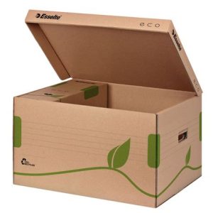 Cutie depozitare cu capac carton reciclat si reciclabil cu capac Esselte Eco, ESS623918