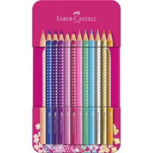 Creioane colorate sparkle 12 buc Faber-Castell